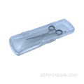 Caixa de embalagem transparente de plástico para tesoura